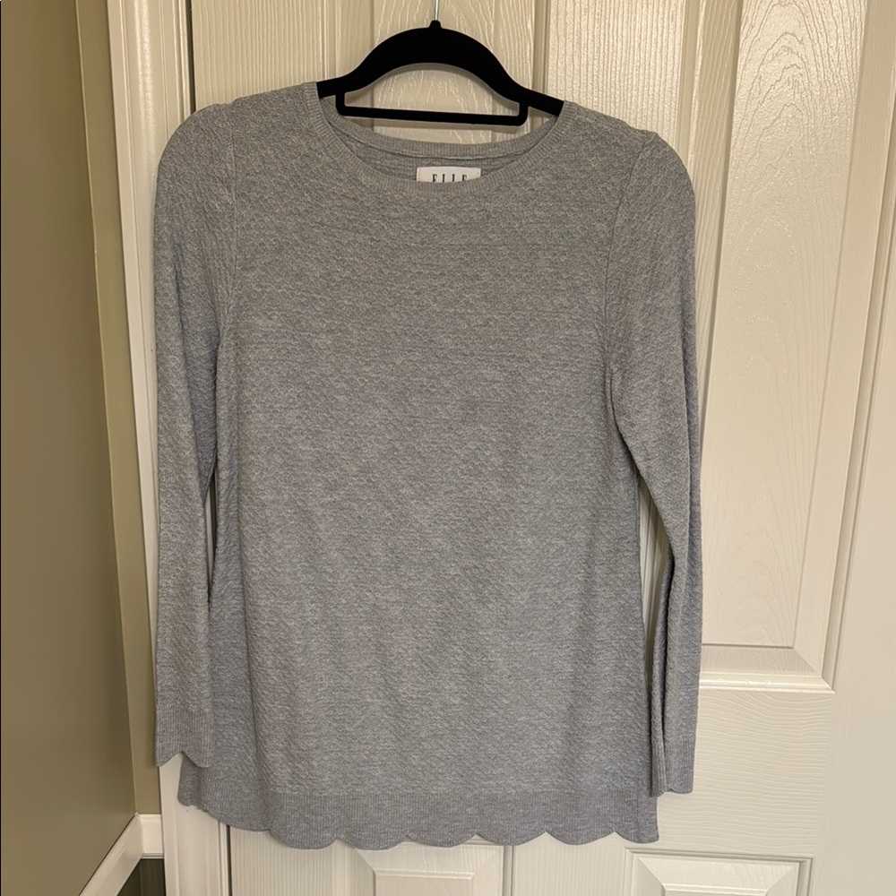 Elle Gray Long Sleeve Top